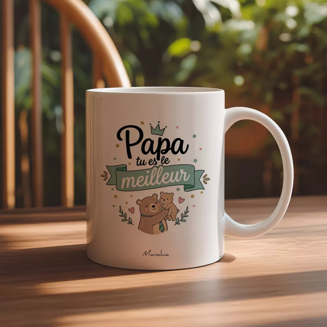 Mug Papa – Café, amour & bonne humeur